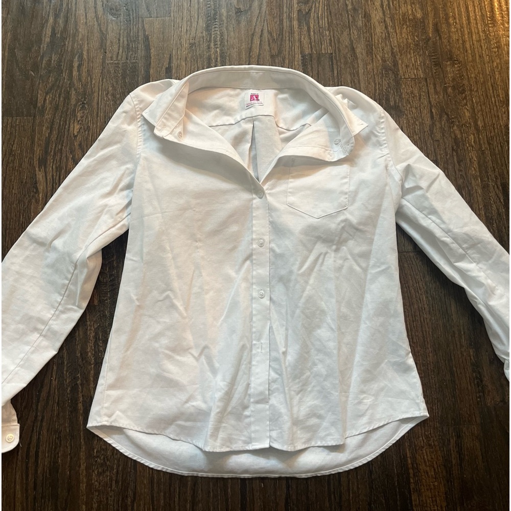 White long sleeve button down
